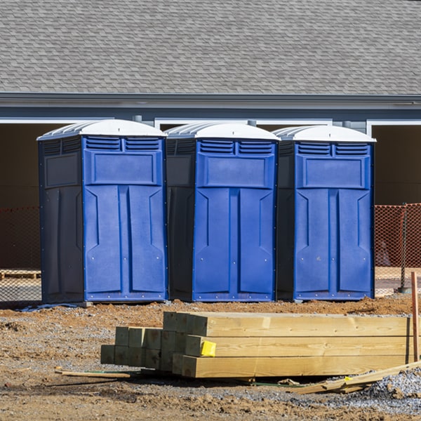 how can i report damages or issues with the porta potties during my rental period in Martinsville